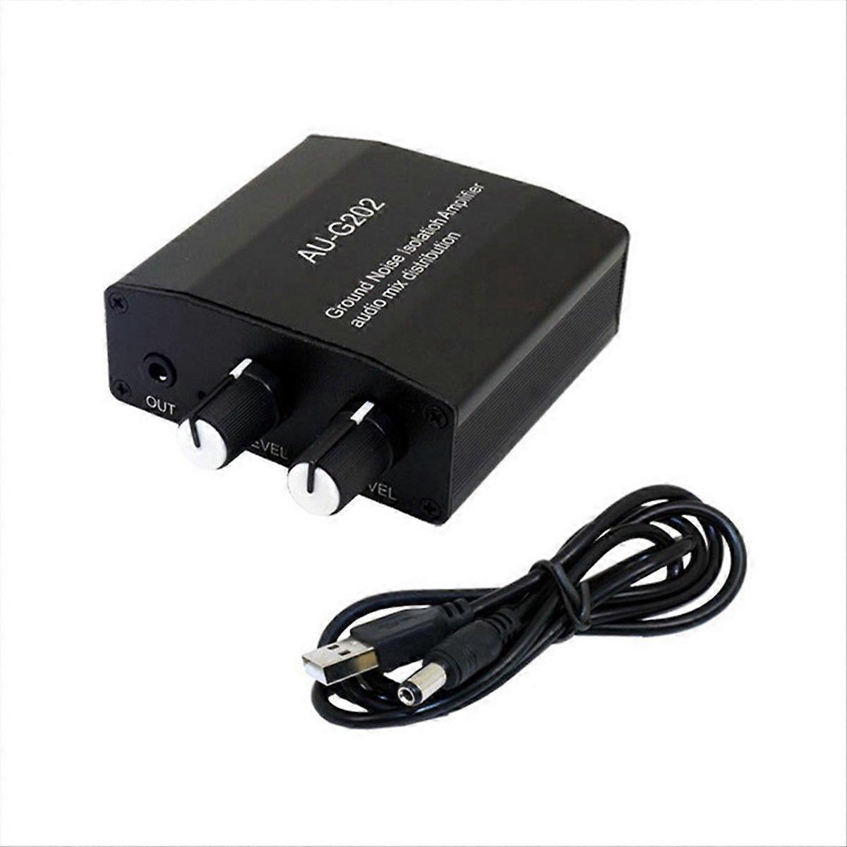 Amplificator stereo de izolare a zgomotului de 3,5 mm pentru căști/amplificator