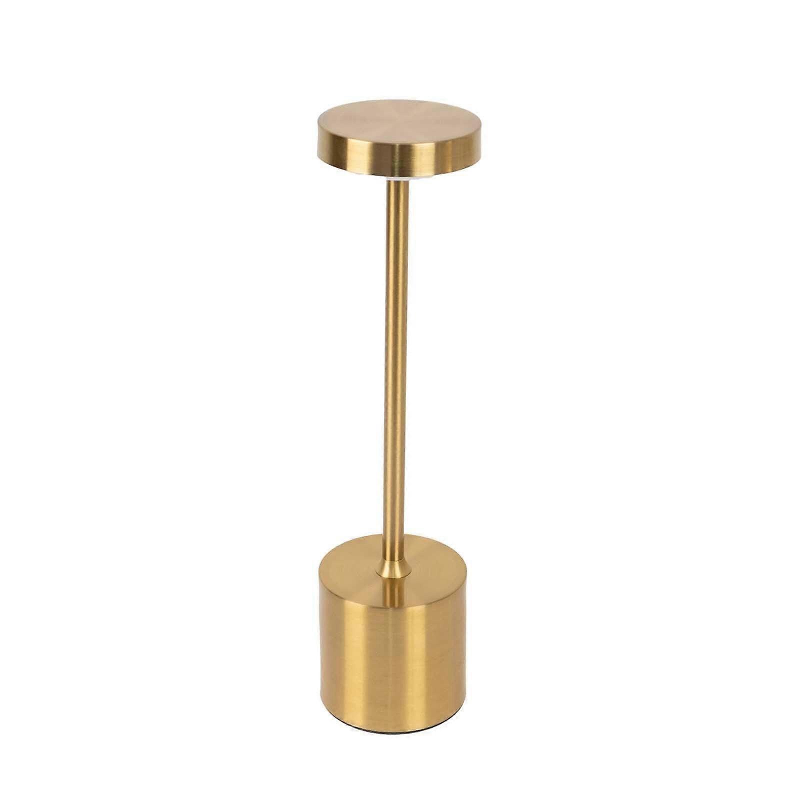 Cordless Rechargeable Gold Table Lamp with Touch Control Dimming for Wedding and Home Decor