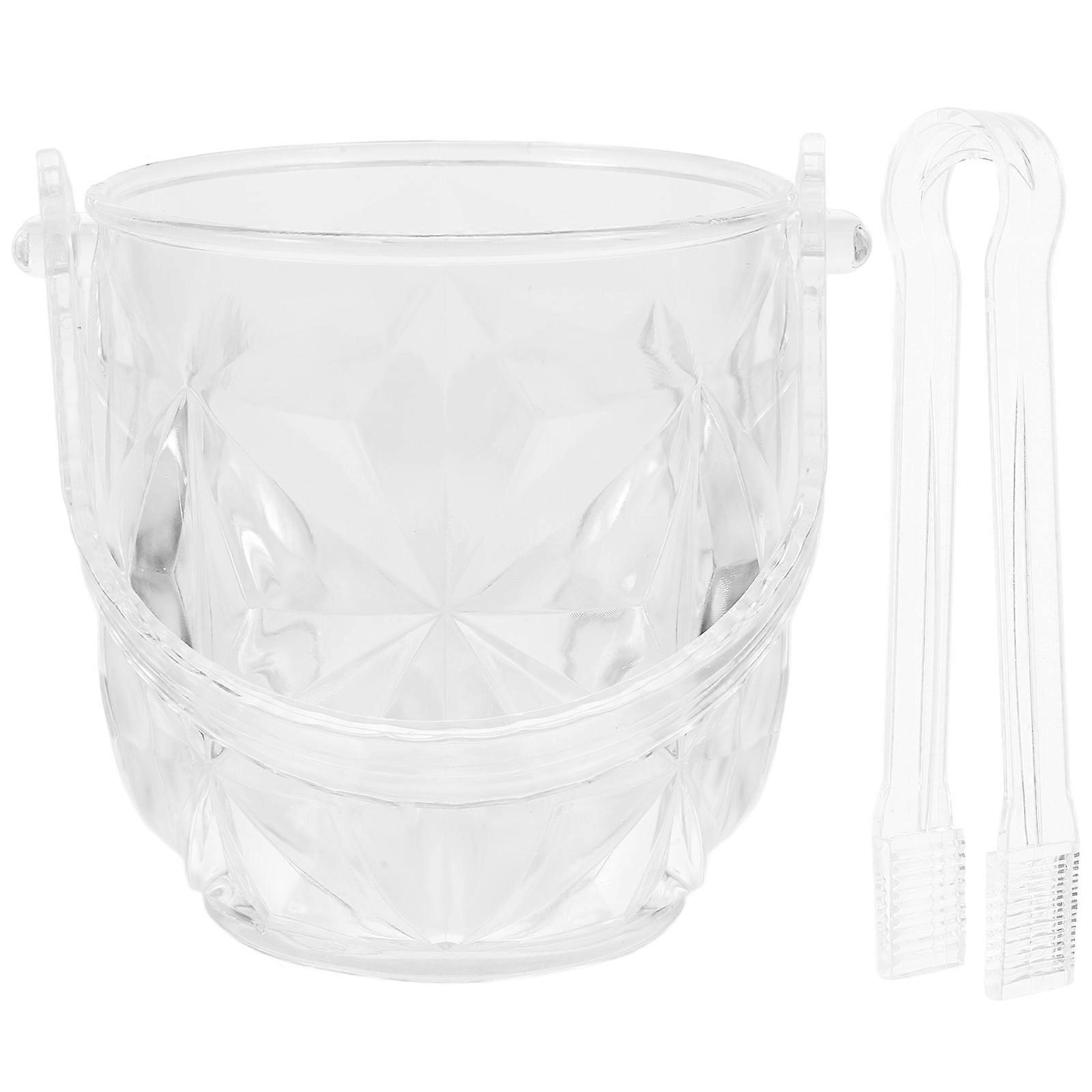 Large Capacity Ice Bucket Handheld Ice Bucket With Simple Appearance Ideal For Household Users In Hotels 1Set