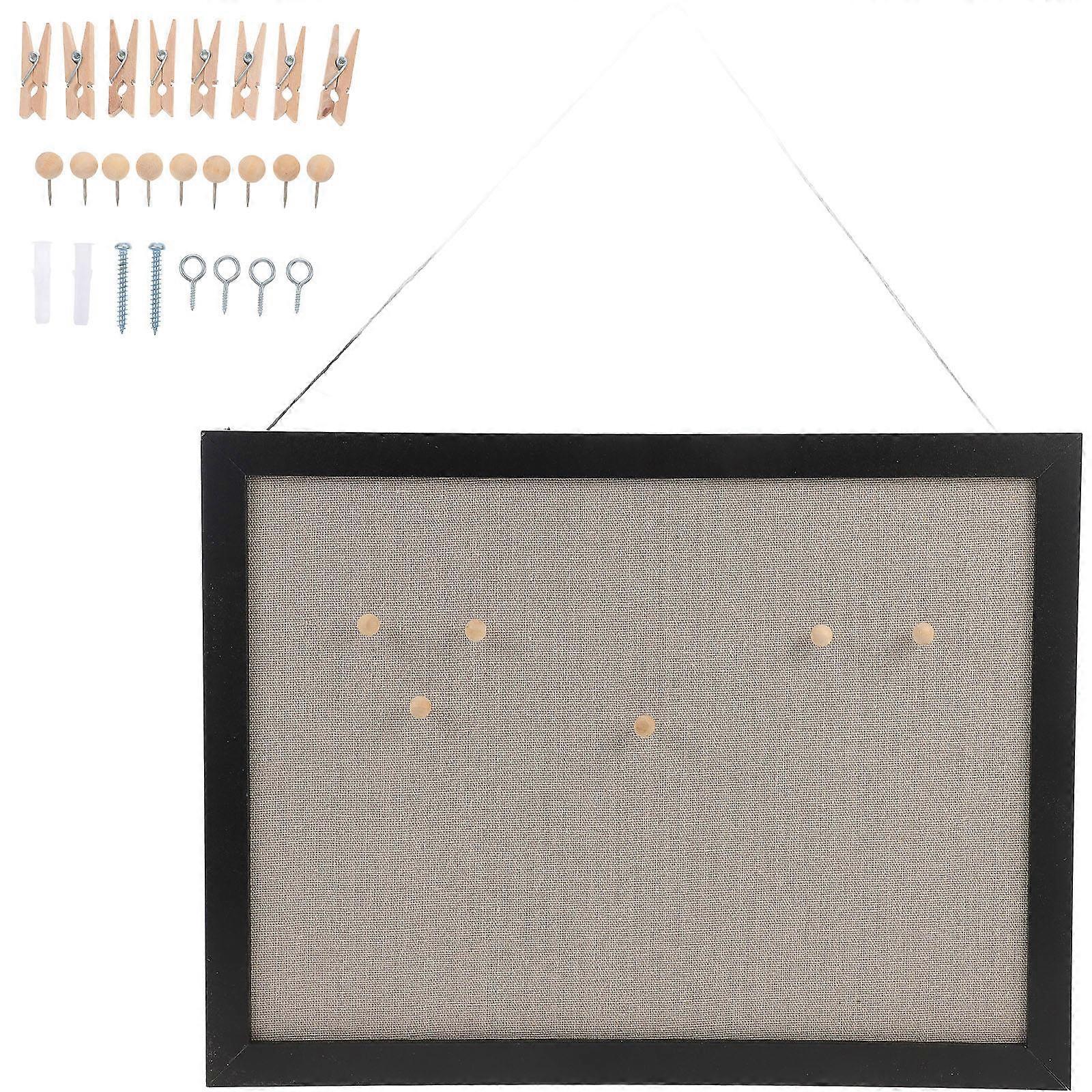 Black Wall Board Cork Bulletin Board for Notes 1Set for Study