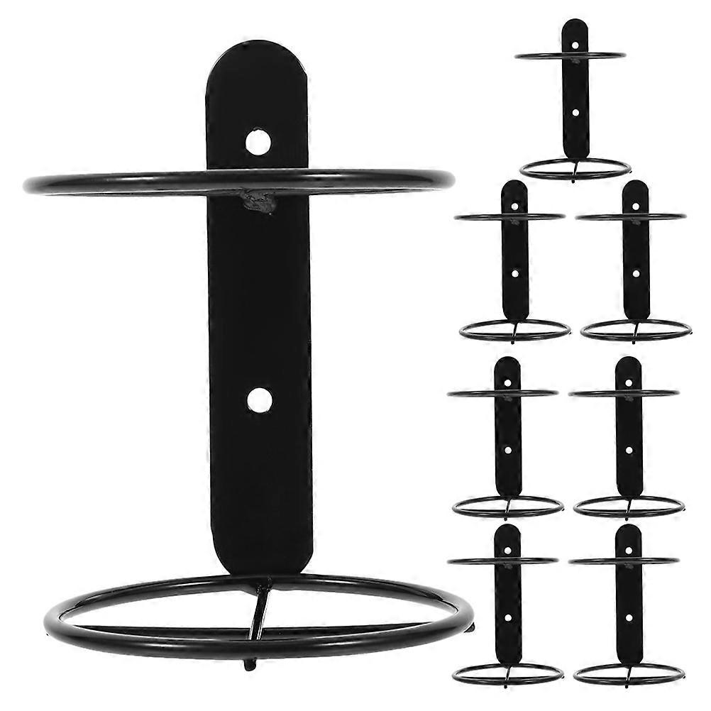 Wall Mounted Rack for Storage 8Pcs Single Holder Metal Black