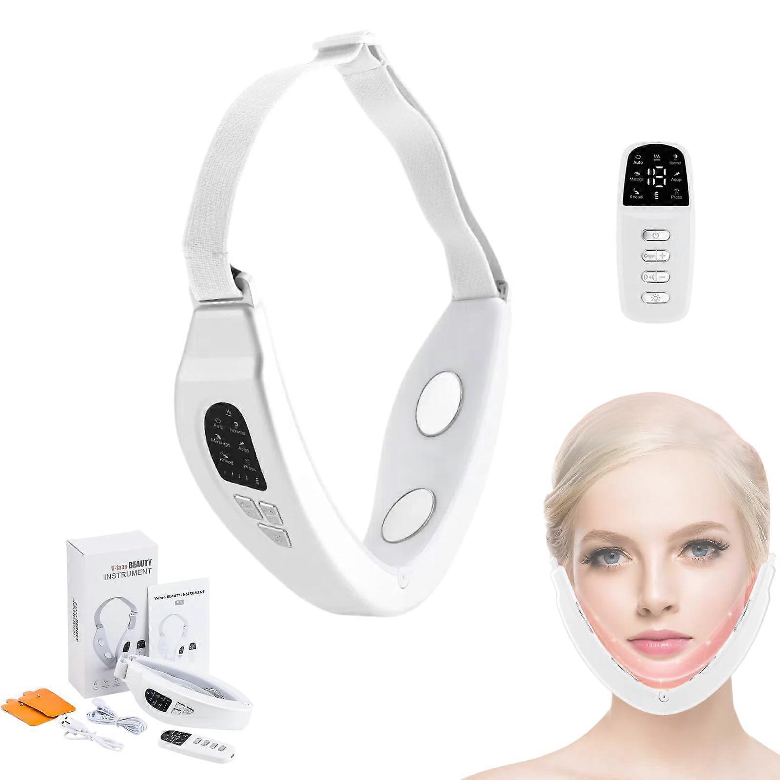 Face Massager 4in1 Facial Sculpting V Face Lifting Device for Double Chin Reduction 18Level Intensity