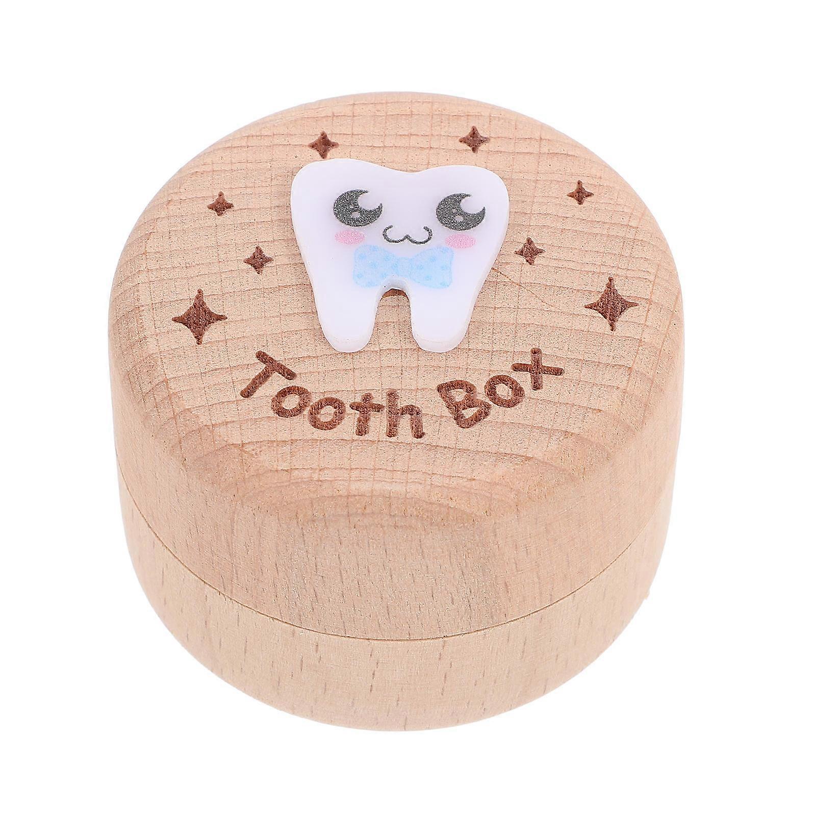 Baby First Tooth Box Wood Tooth Holder for Storage Use Multi