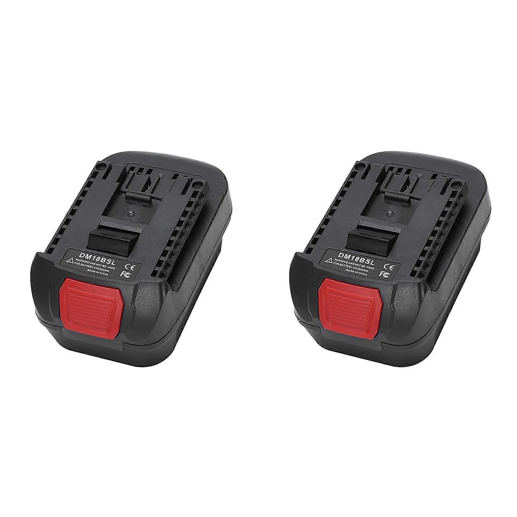 2X DM18BSL Battery Converter Adapter for Milwakee 18V & for Dewalt 20V Li-Ion Battery Used to for Bosch 18V Tool Battery