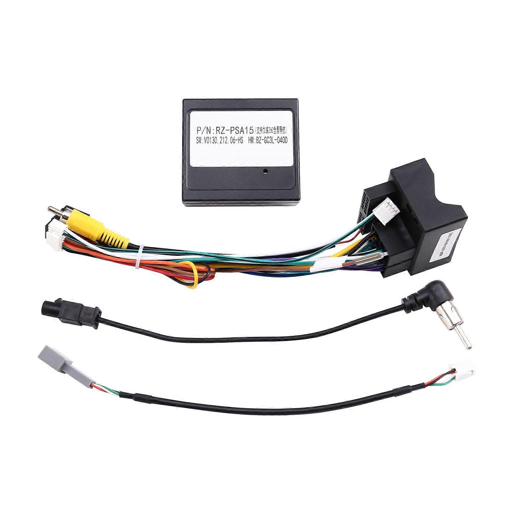 Car Radio CAN Bus Decoder CANBus Power Cable Canbus Adapter Wiring Harness for Peugeot 3008 2008 Citroen C3 C5 DS6