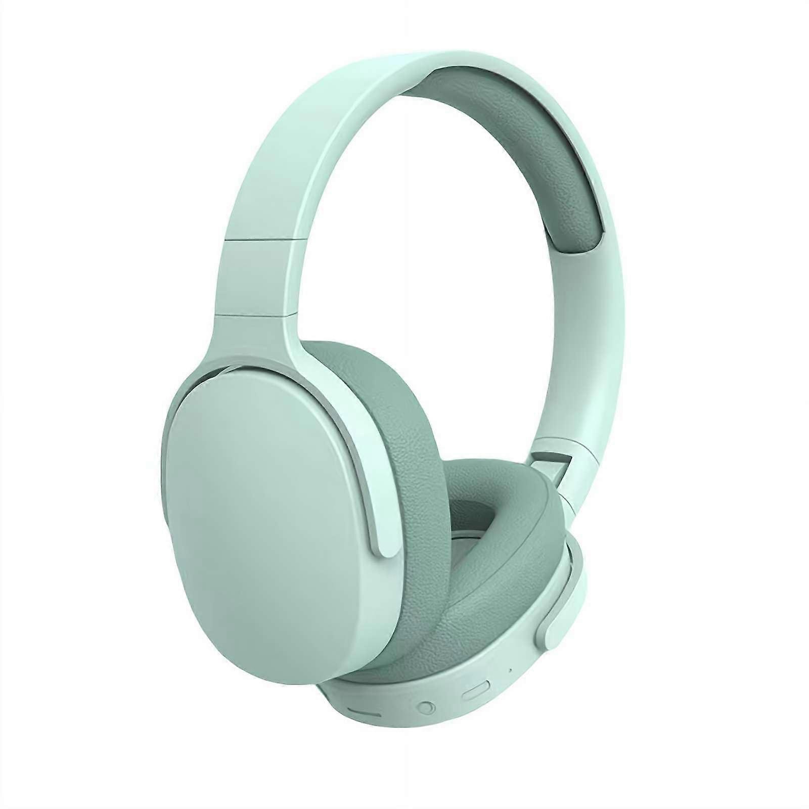 Over Ear Headphones Wireless Bluetooth Foldable Noise Cancelling Adjustable iOS And Android Bluetooth 5.1 Stereo Green