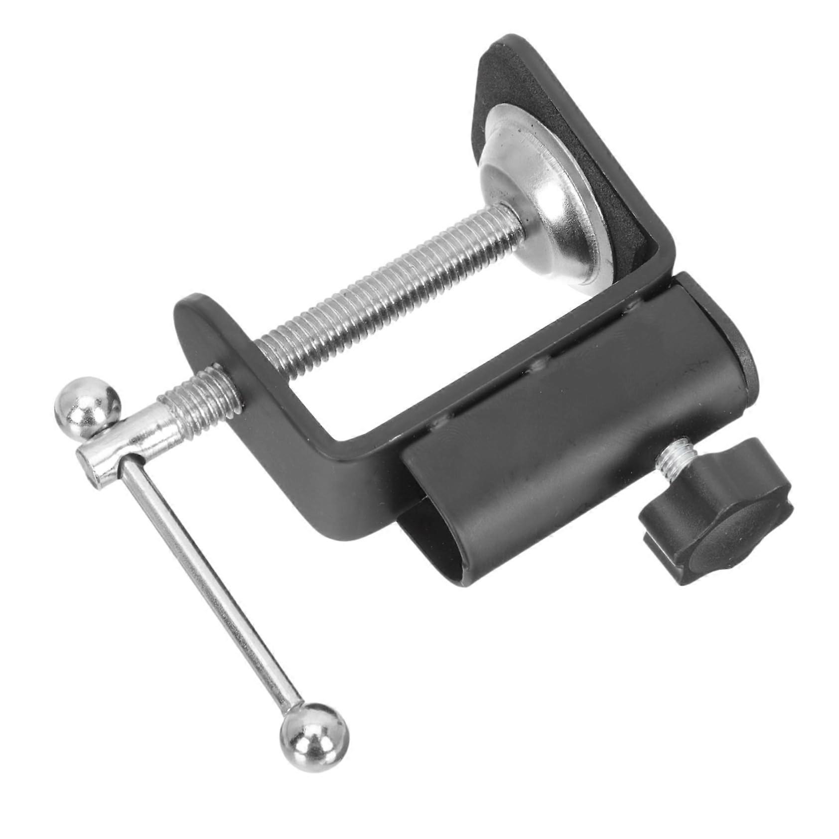 Microphone Table Mounting Clamp For Desktop Use Adjustable Handles Mic Stand Base For Streaming And Recording