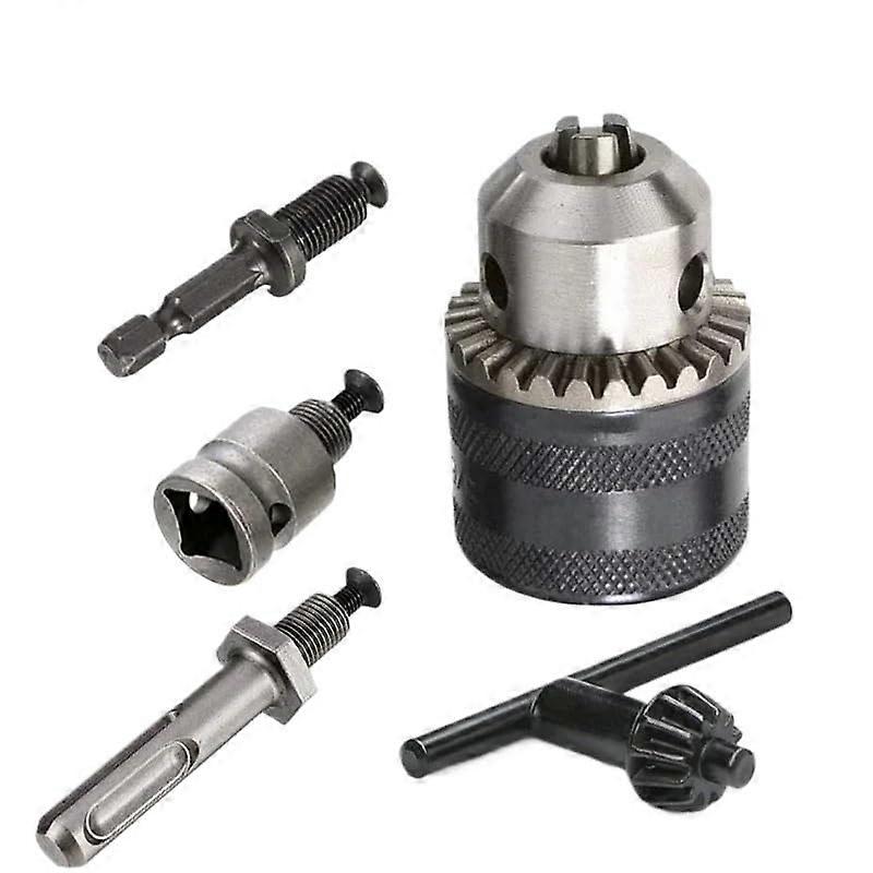 Quick Change Drill Chuck Adapter 1.513mm Keyless 3Jaw for 1/4 Inch Impact Driver