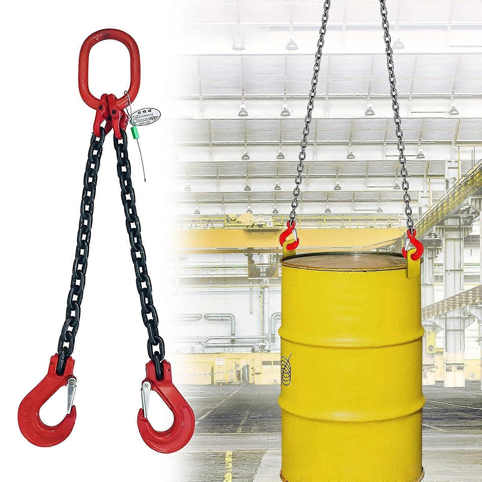 G80 Manganese Steel Engine Lift Chain 21 Ton Capacity HeatTreated with RustResistant Hooks