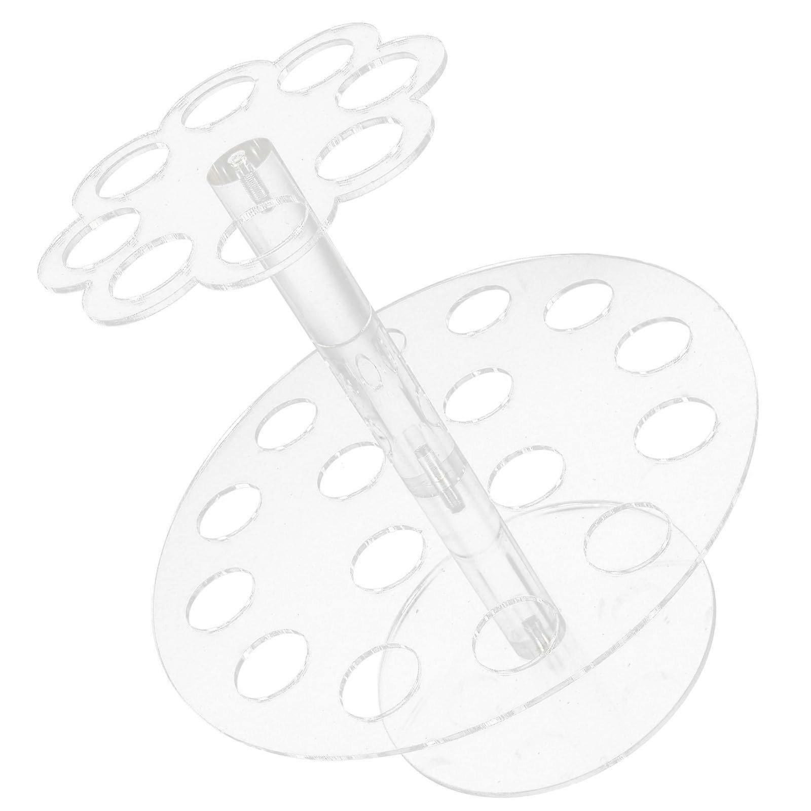Transparent Acrylic Ice Cream Cone Holder Stand with Slots for Parties Weddings and Dessert Display