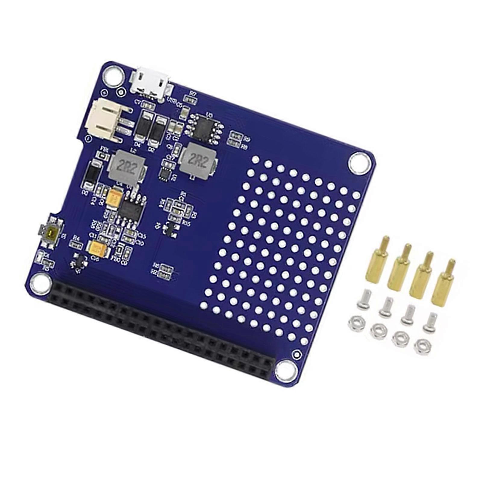 Fast Charging Uninterruptible Power Supply For RPi 4/5 Expansion Board Supports 2A Charge Simultaneous Power Module Multicolor