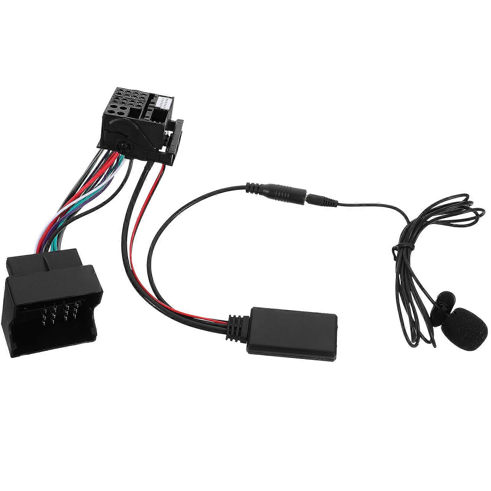 Car Essentials Wireless Adapter With Mic For Hands Free Phone Call In Black Made Of ABS For Car Use 1 Set