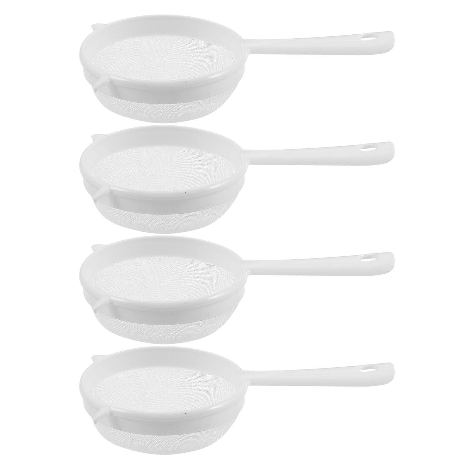 Plastic Kitchen Fine Mesh Strainer for Juice Filtering 4Pcs Food Tool
