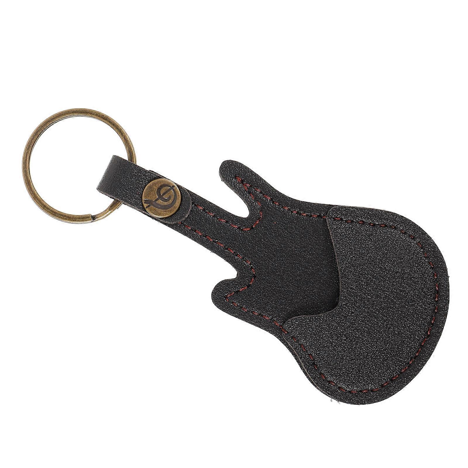 Black PU Guitar Pick Holder for Durable Guitar Pick Storage Bag