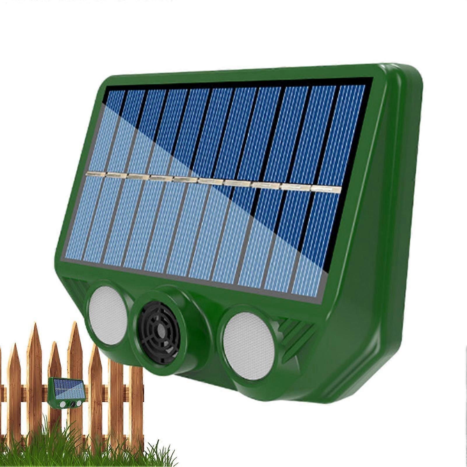 Solar Animal Repeller with Motion Sensor, MultiFrequency Ultrasonic Pest Deterrent, Dual Charging