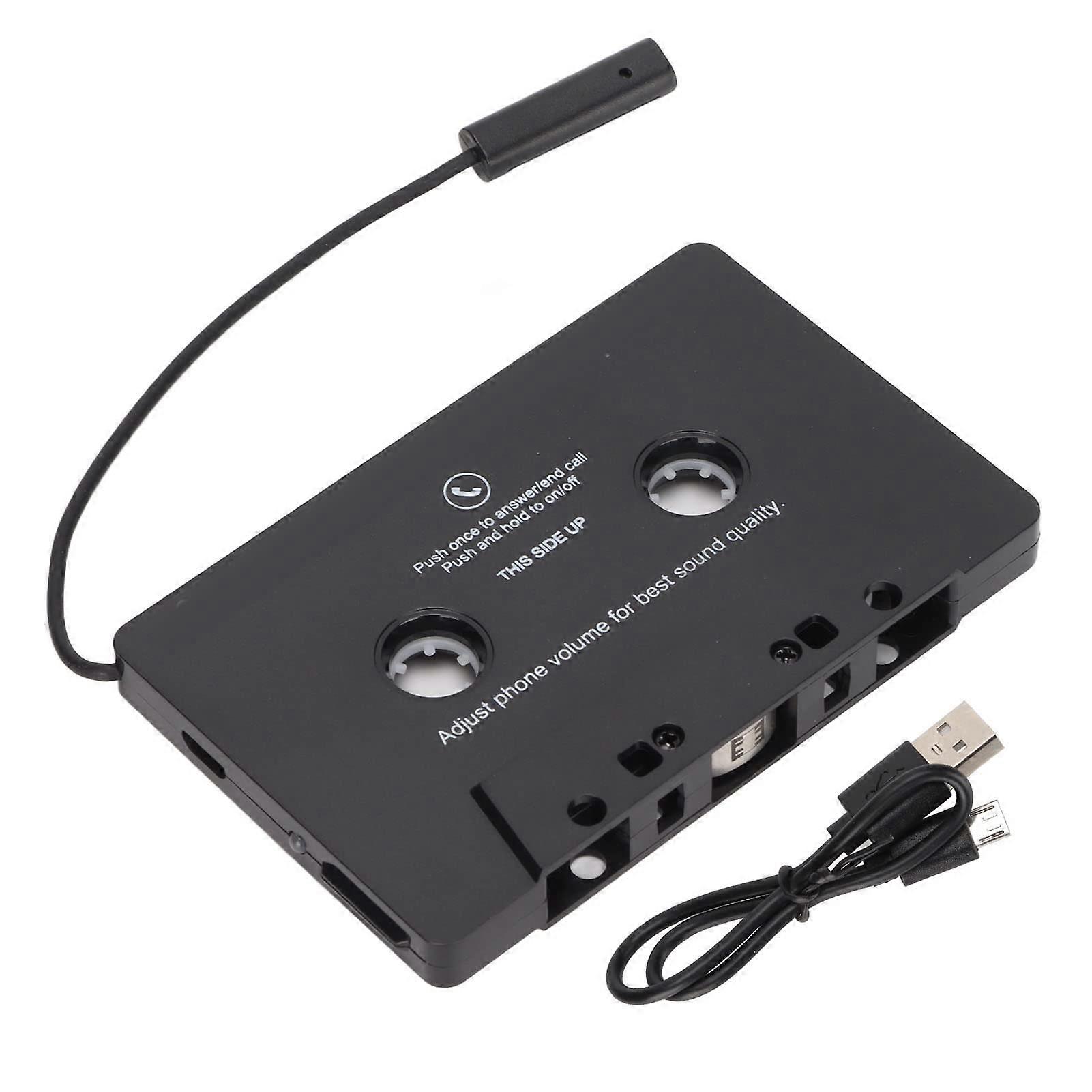 Wireless Car Cassette Adapter Bluetooth Audio Receiver for Stereo Sound and Music Streaming