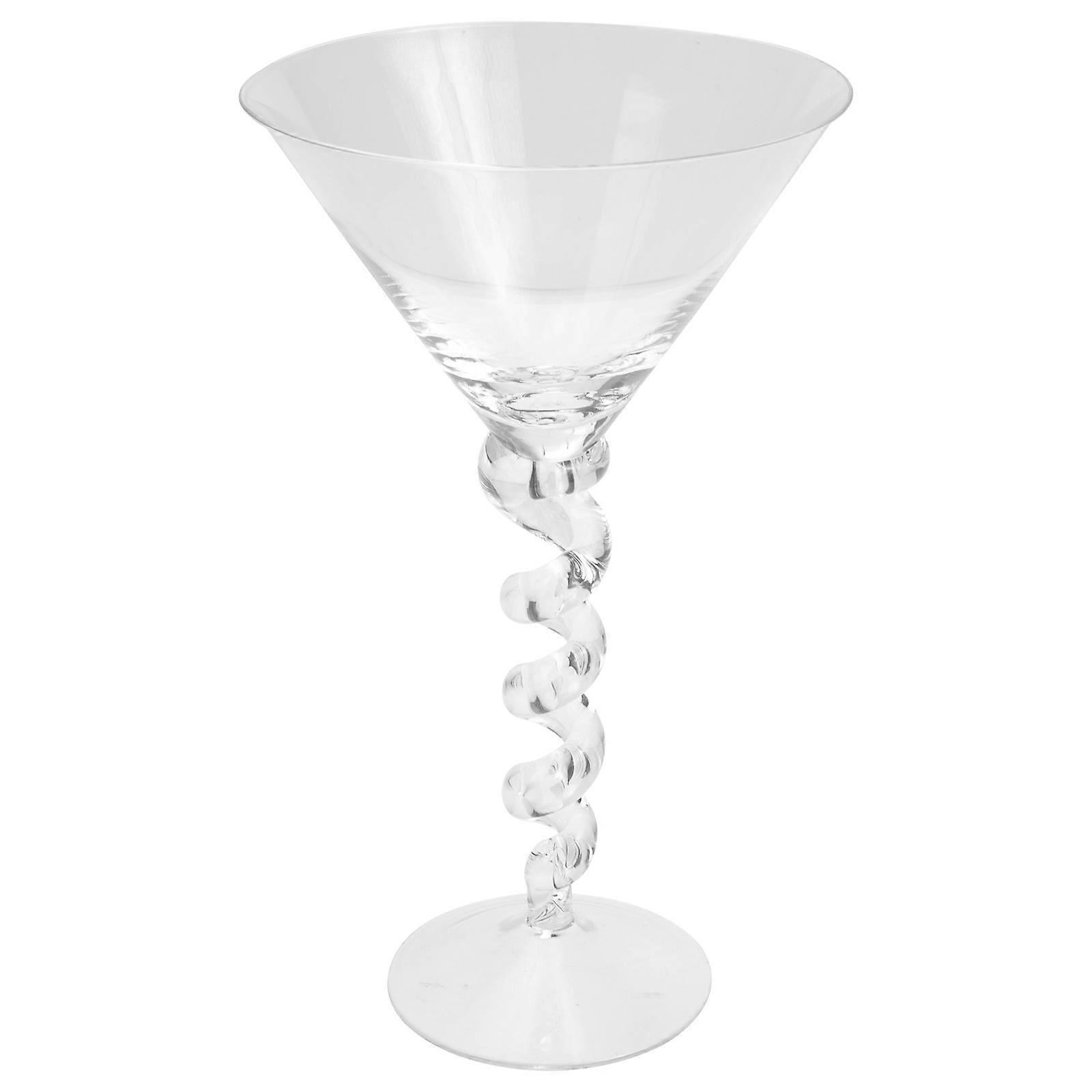 Glass Transparent Goblet for Home Use with Twisting Handle