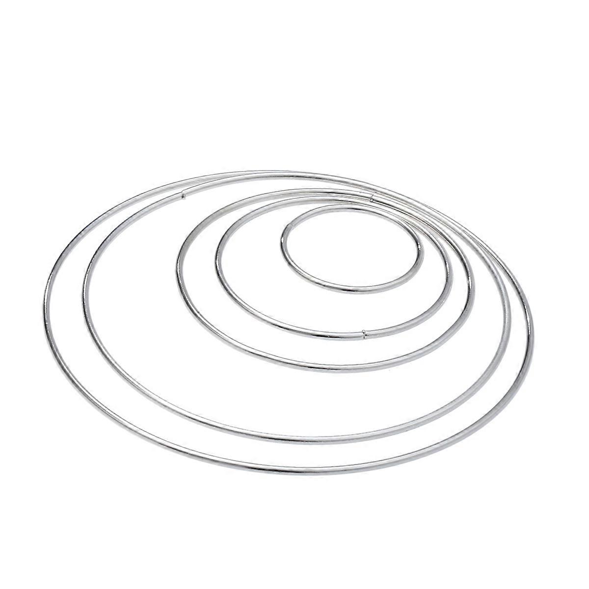 Metal Dreamcatcher Ring Core for DIY Craft 10Pcs Multi-Size Silver Rings