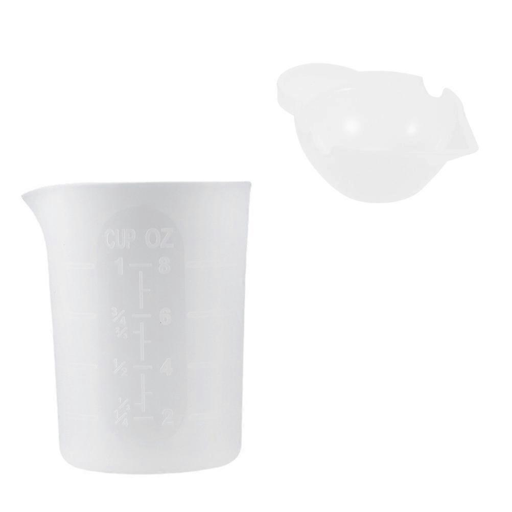 Silicone Measuring Cups for Kitchen Baking Use 2Pcs Transparent Clear Cups