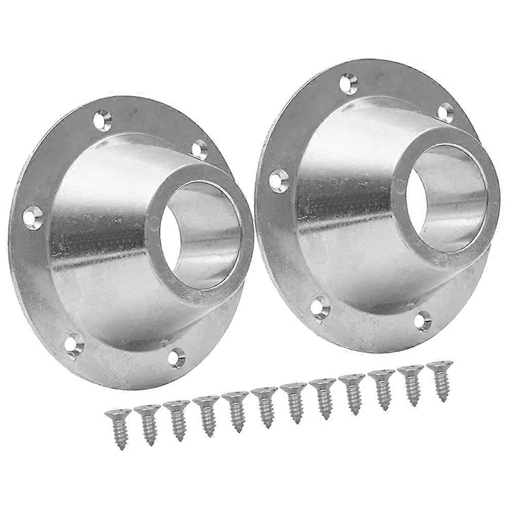 Silver Rv Table Base Mount Aluminum Table Base for Stable Fixation 6Sets