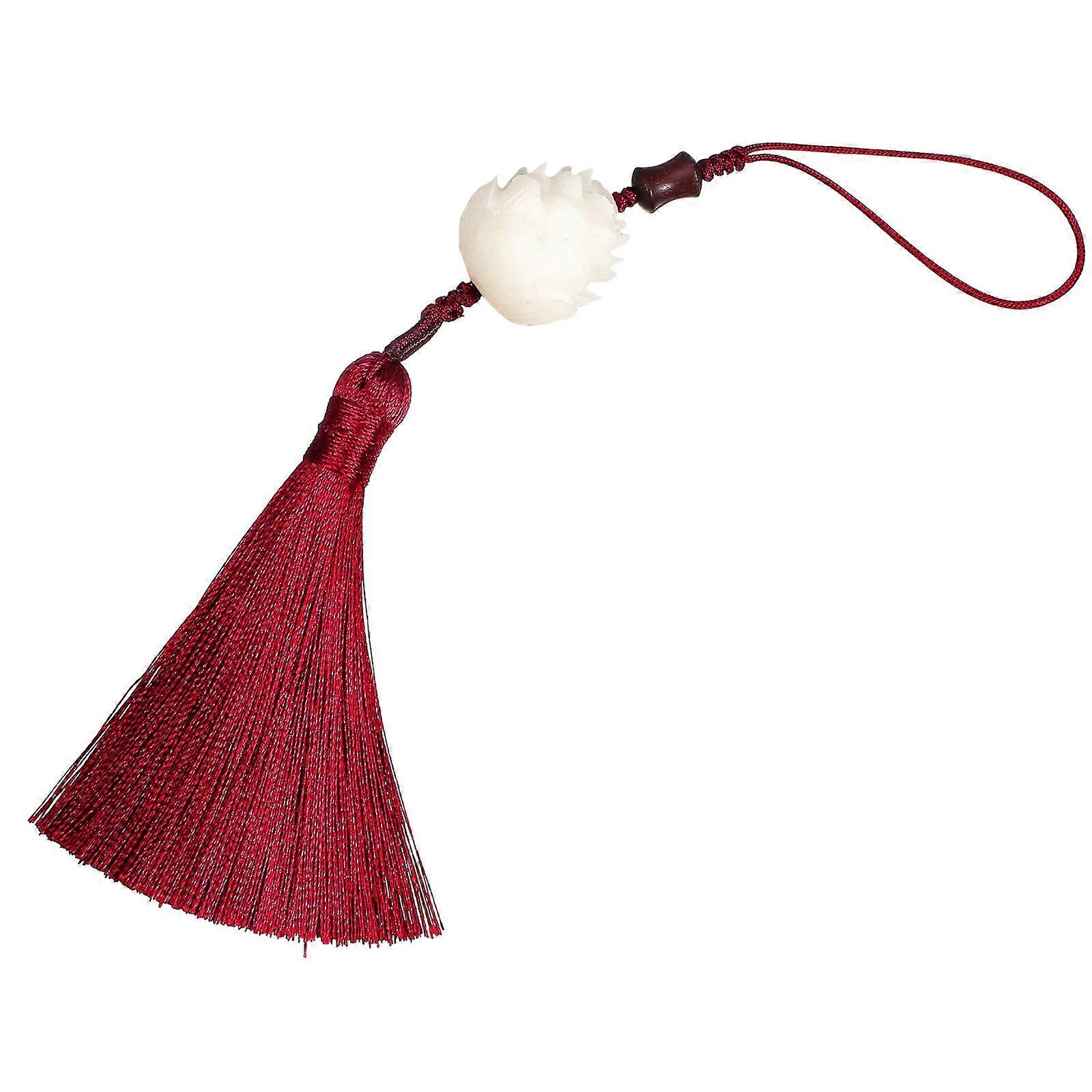 Phone Case Pendant Tassel Decor for Decoration 2Pcs Red Elegant Accessory