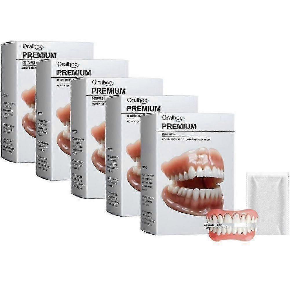 Denture Set for Cosmetic Teeth Veneers, Advanced Silicone Reline Premium Kit