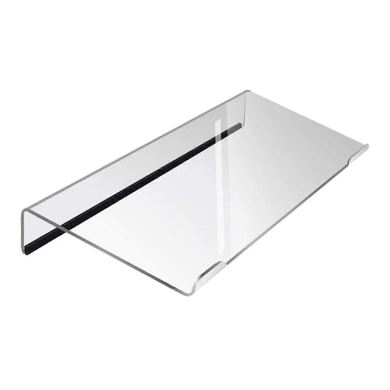 Clear Acrylic Keyboard Stand with Ergonomic Typing Angle and NonSlip Base for SpaceSaving Desk