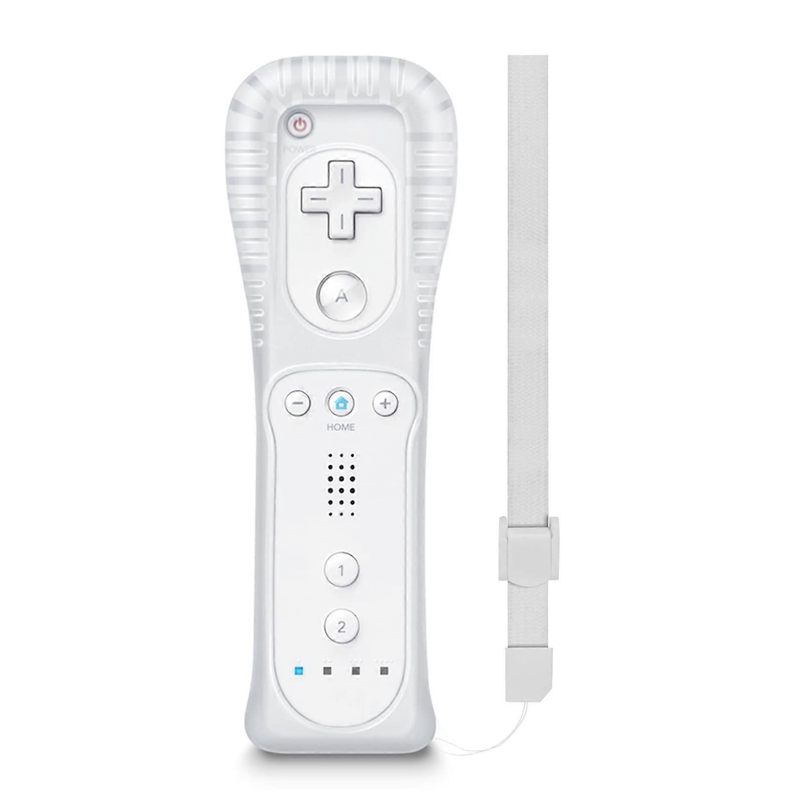Remote Controller with Wrist Strap and Case Compatible with Nintendo Wii Wireless White