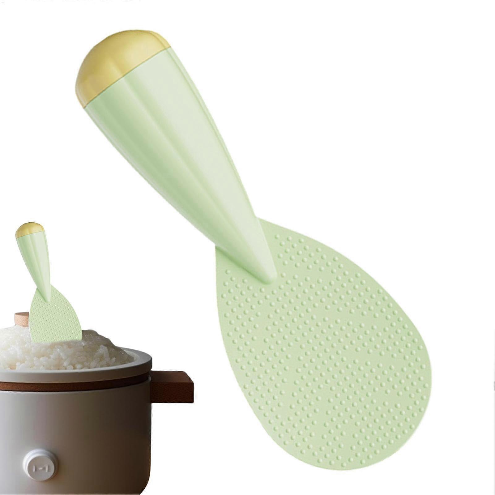 Heat Resistant Rice Serving Spoon with Ergonomic Grip and NonStick Surface, Green