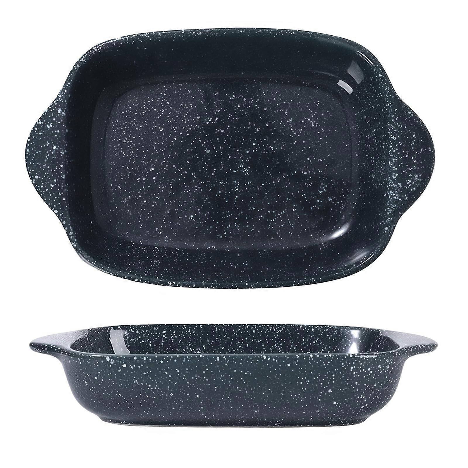 Ceramic Baking Dish 600ml Rectangular Oven Safe Lasagna Pan with Handles Dishwasher Safe