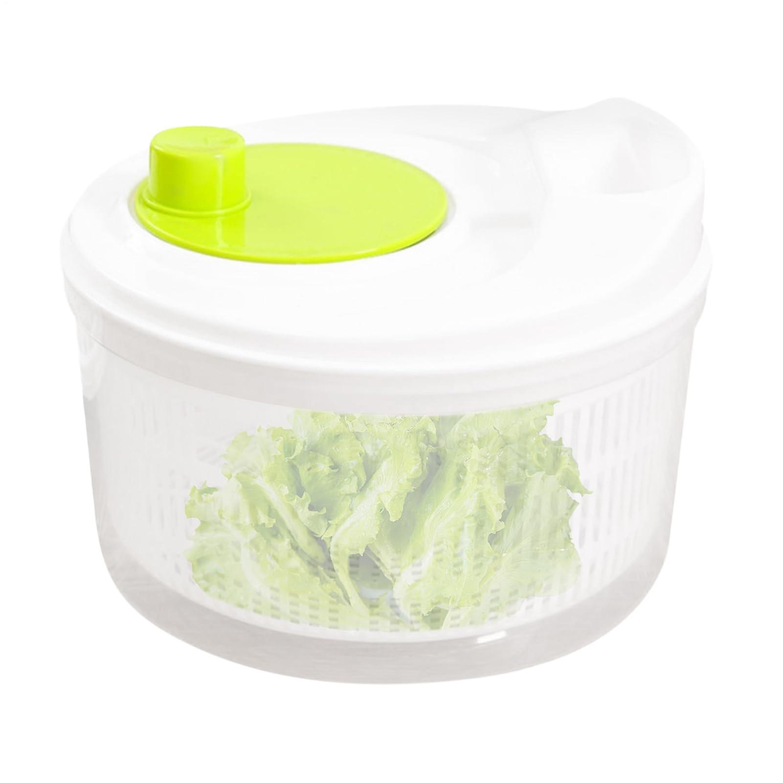 Large Capacity Salad Spinner Vegetable Washer, 3L Double Layer, Easy Grip, Dishwasher Safe