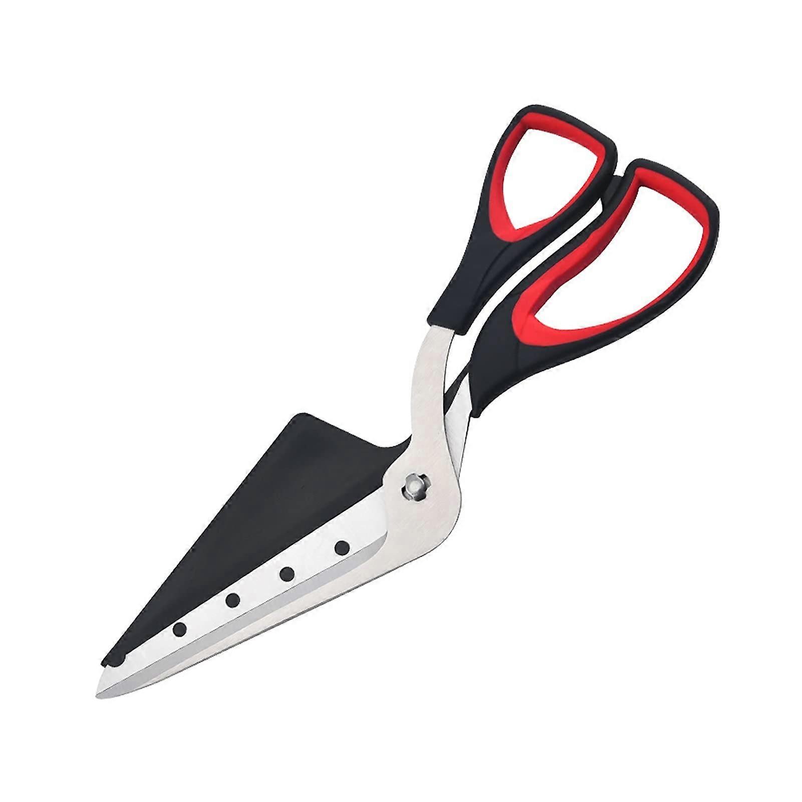 Stainless Steel Pizza Cutter Scissors with Sharp Removable Blade for Kitchen and BBQ  Color A