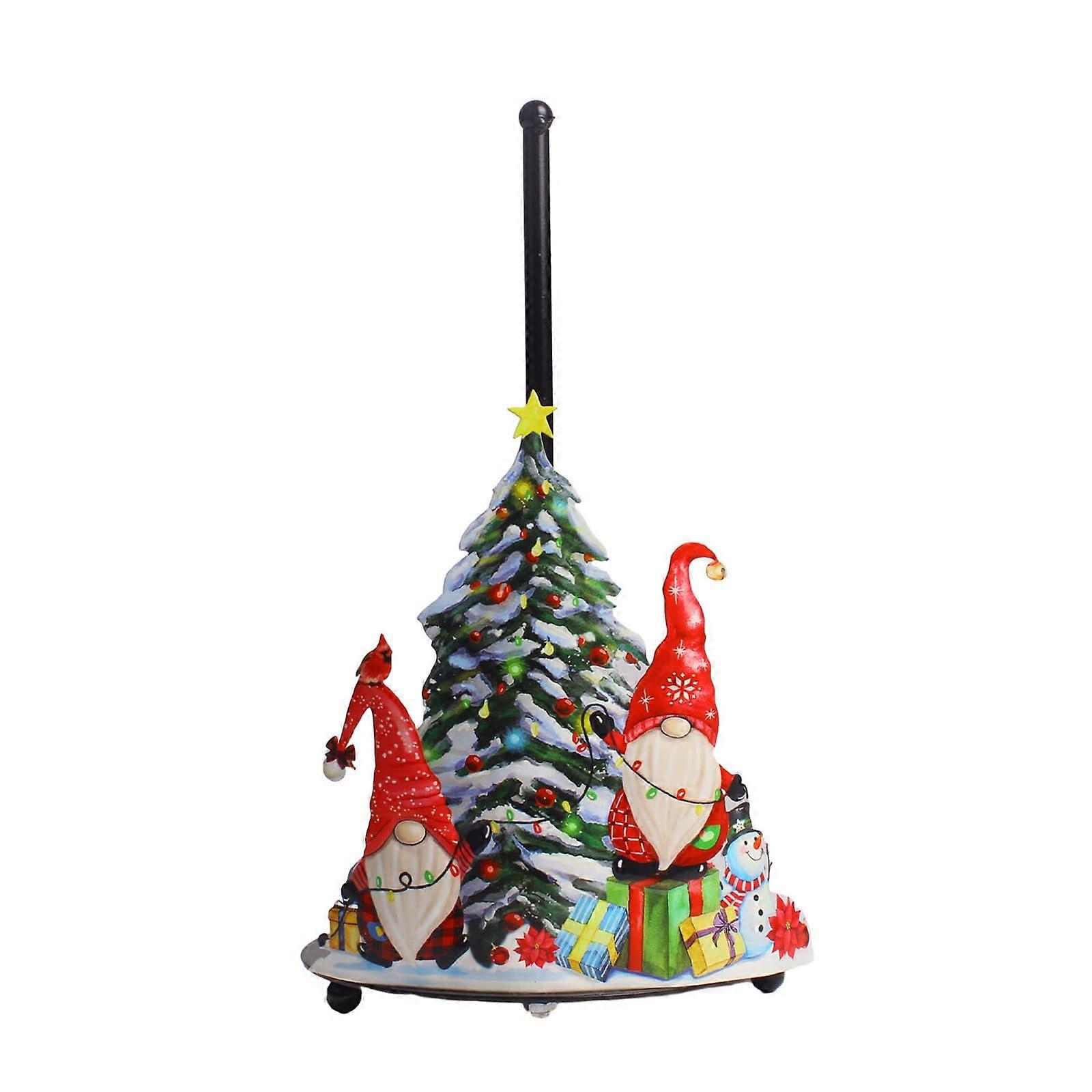 Paper Towel Holder Kitchen Roll Stand with Decorative Flowers SpaceSaving Vertical Design Ref: 7837