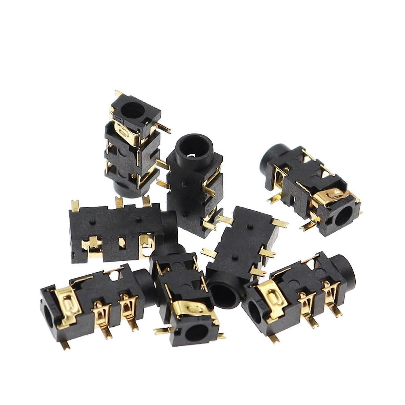 100Pcs 3.5mm Headphone Jack PJ327A 5 Pin Audio Jack Connector for Secure Stable Connection
