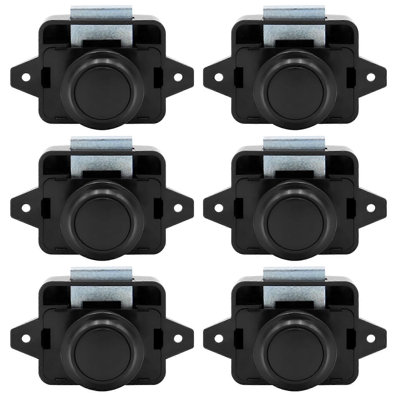 RV Cabinet Lock 6 Pack with Push Button Latch, Durable Zinc Alloy for Motorhome Storage Security