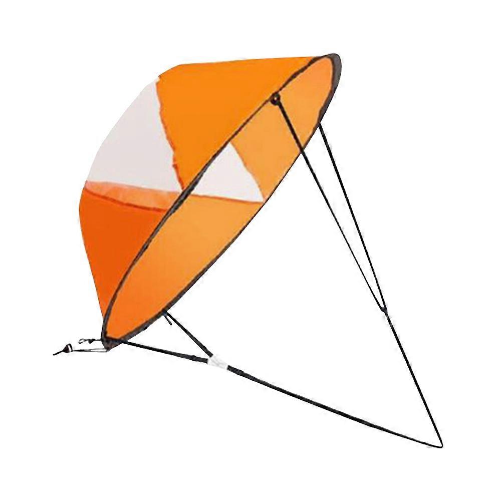 2Pcs Orange Foldable Kayak Sail for Wind Paddle Canoe Use