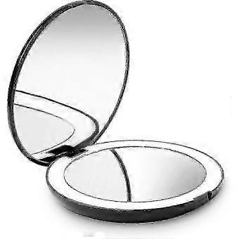 Fancii LED Travel Makeup Mirror med 1x / 10x förstoring, 5" bred, bärbar och upplyst (Rose) SZ