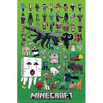 Minecraft Characters poster KINGJigsaw Puzzle Brain Teaser P0068