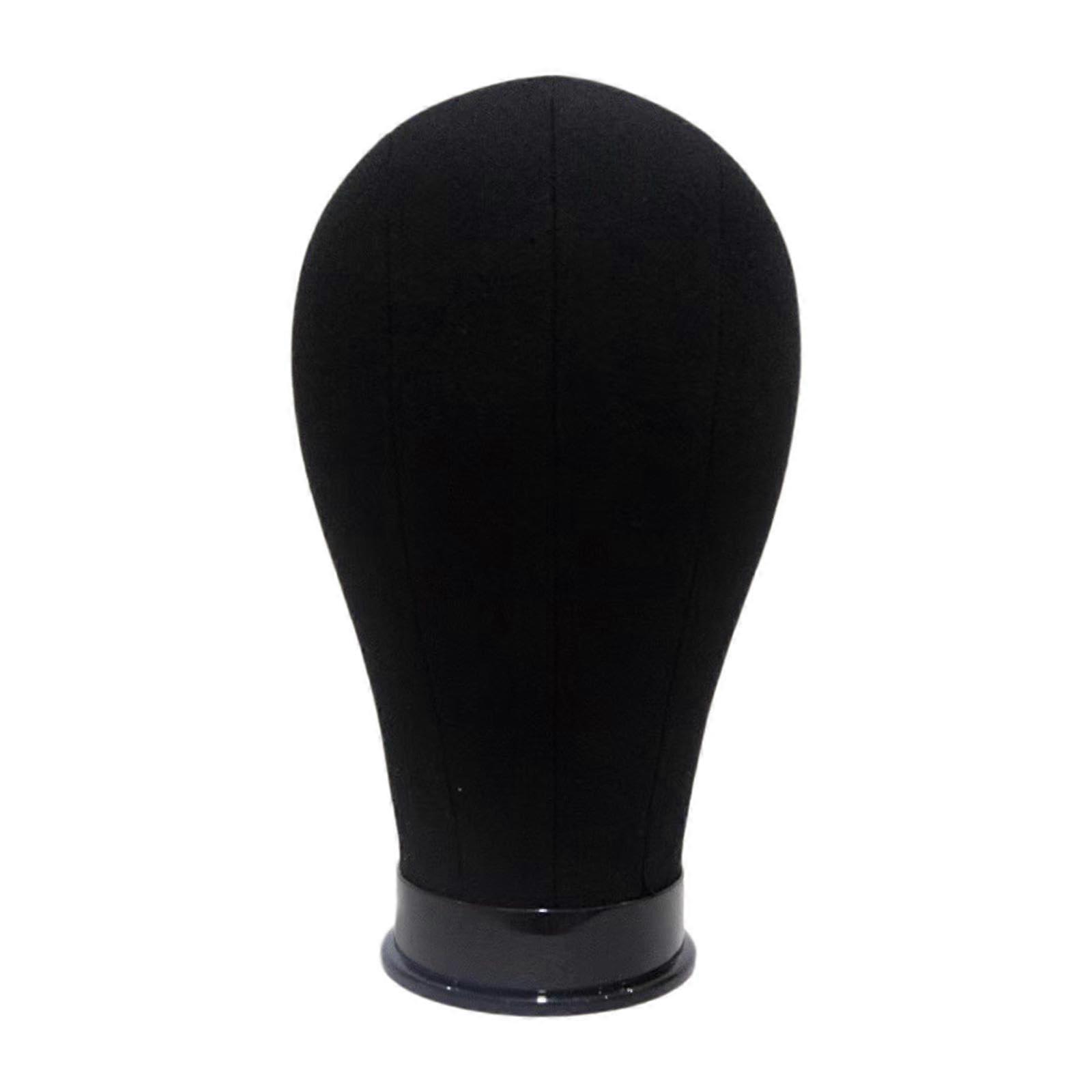 22 Inch Canvas Wig Head Mannequin for Styling and Display with Stable Support Durable Build