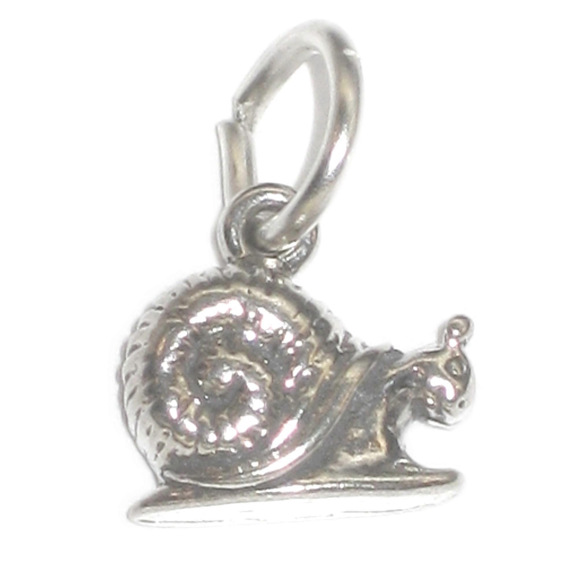 Snail TINY sterling silver charm .925 x 1 Snails charms
