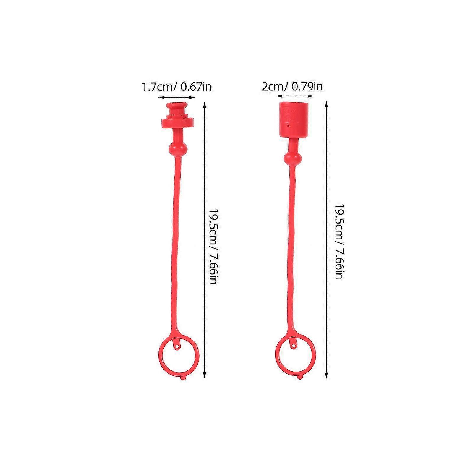 Red Hydraulic Coupler Cap Set compatible Quick Connect Fitting Protection