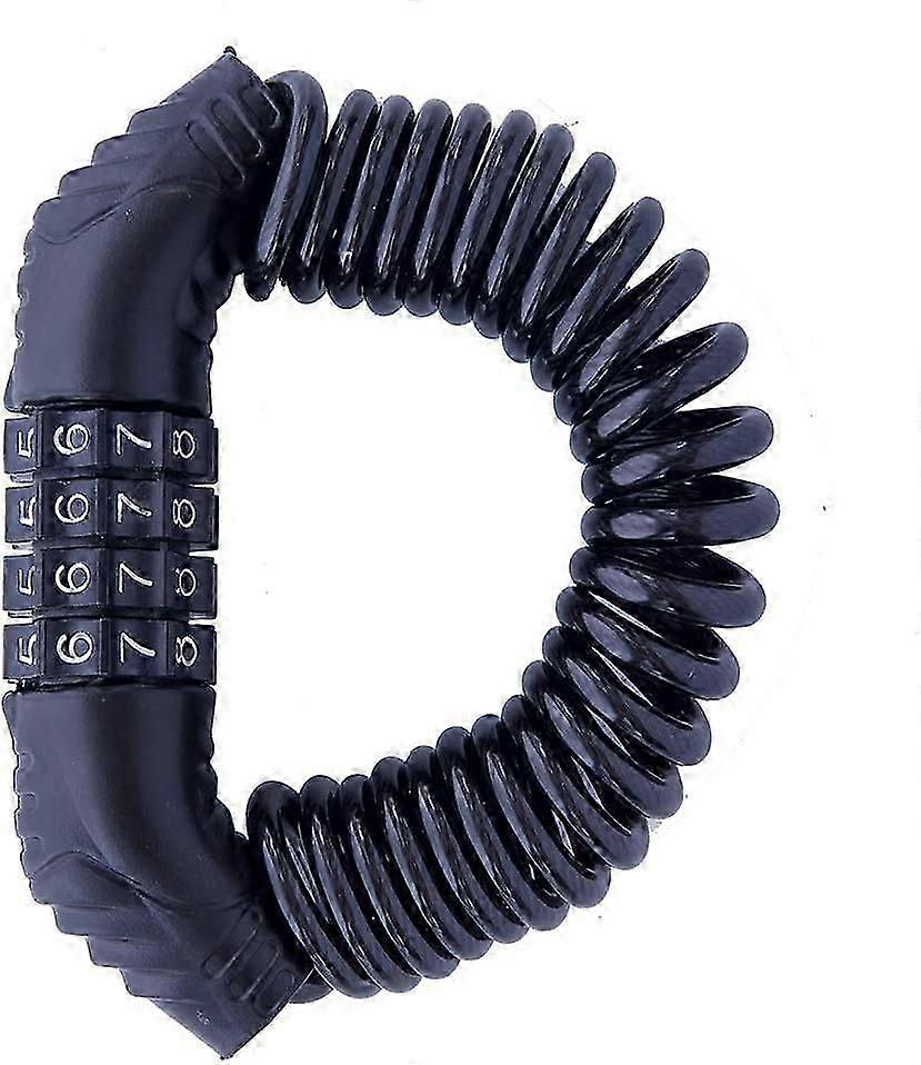 Portable 4-Digit Combination Bike Lock, 4.9ft Retractable Cable for Travel Security