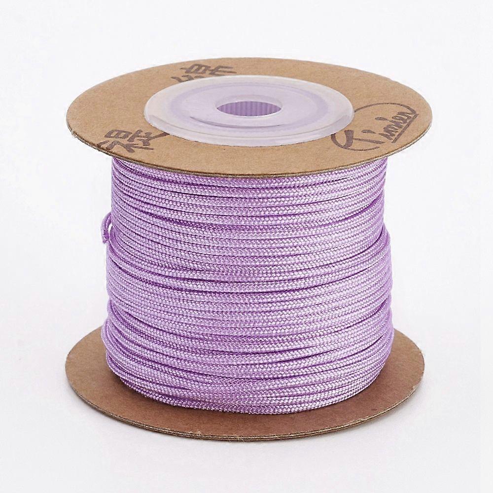 Nylon Cords String Threads Cords Round Lilac 1.5mm 27.34 yards(25m)/roll