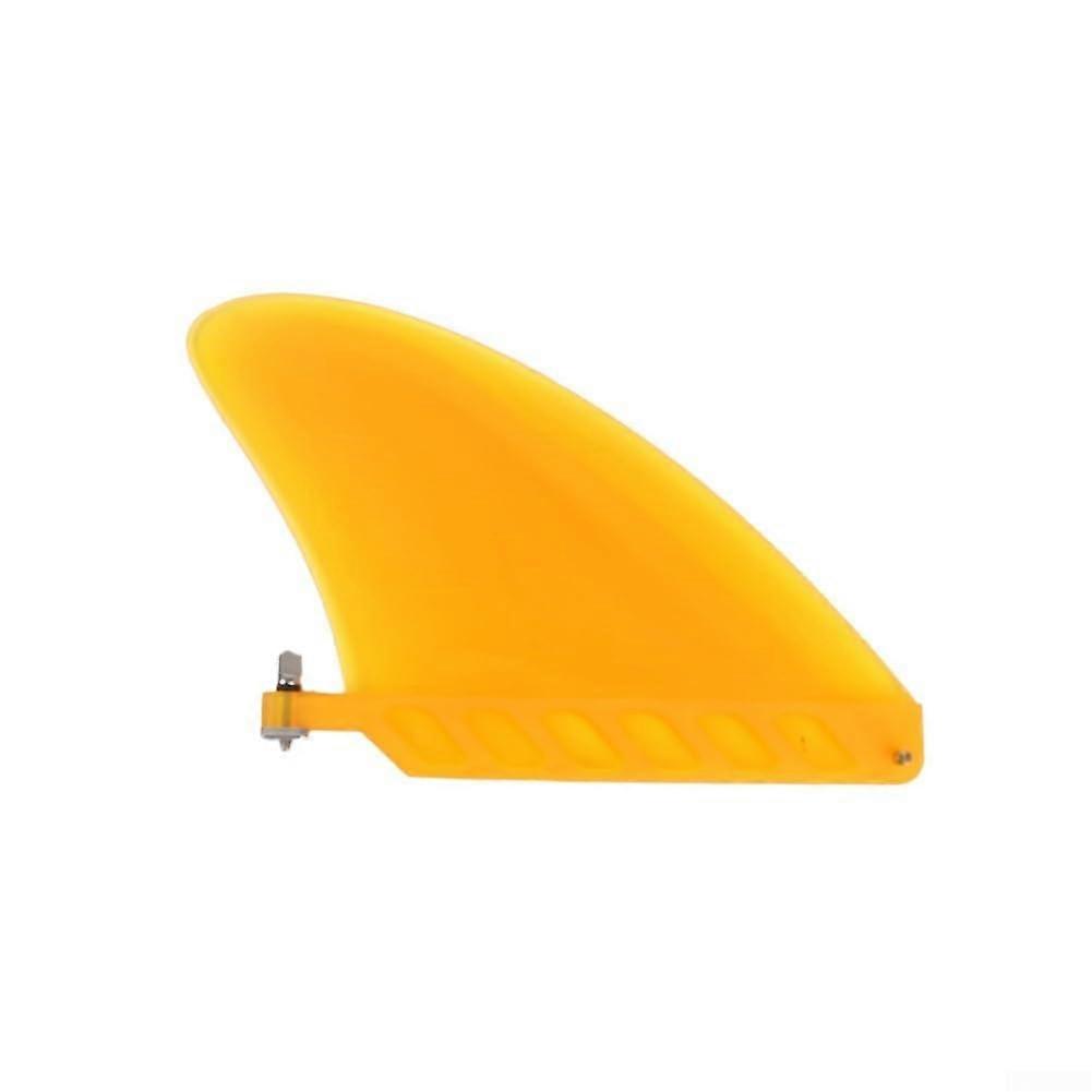Surfboard Center Fin PVC Construction for Longboard SUP, Flexible Performance, Easy Installation, Yellow