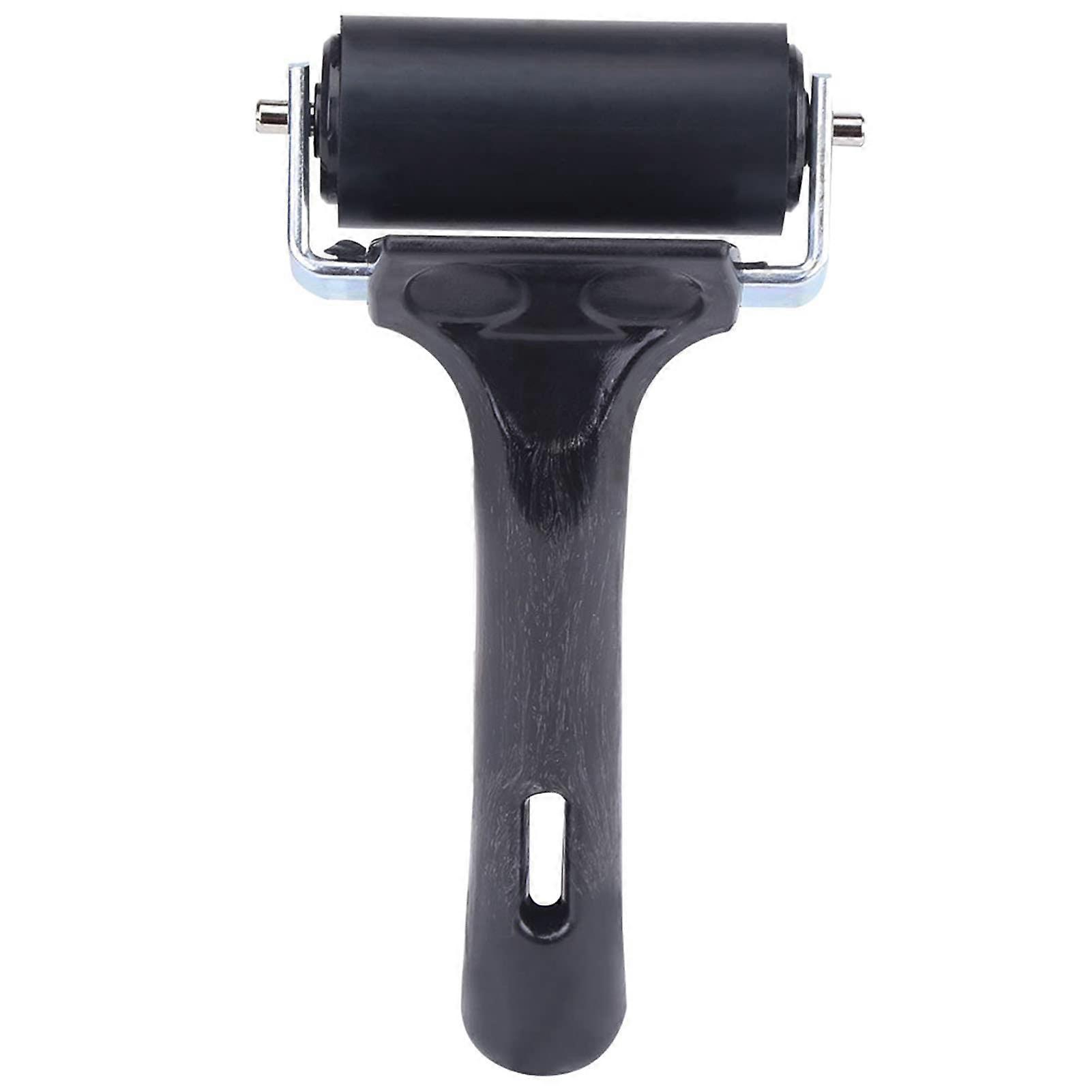 Rubber Brayer Roller for Printmaking and Crafts, Durable Rubber Construction with Ergonomic Grip Handle