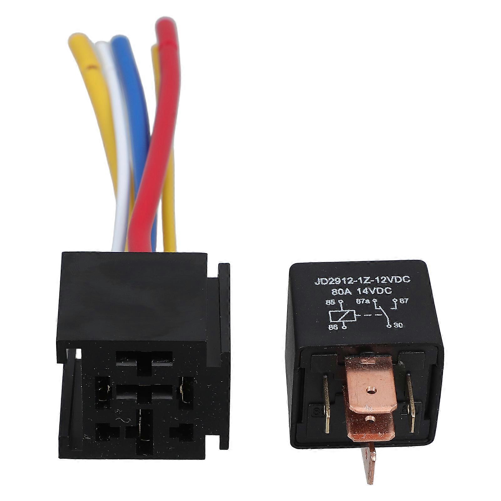 3Sets Automotive Relay Harness for Trucks with 5 Wire Relay Socket