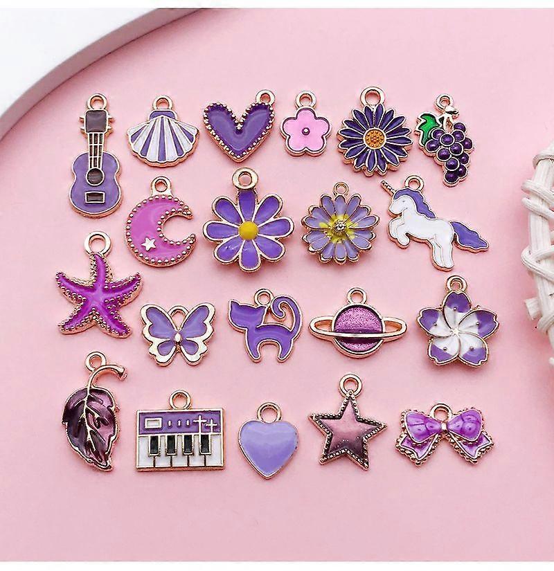 20Pcs Lega Smalto Pendenti