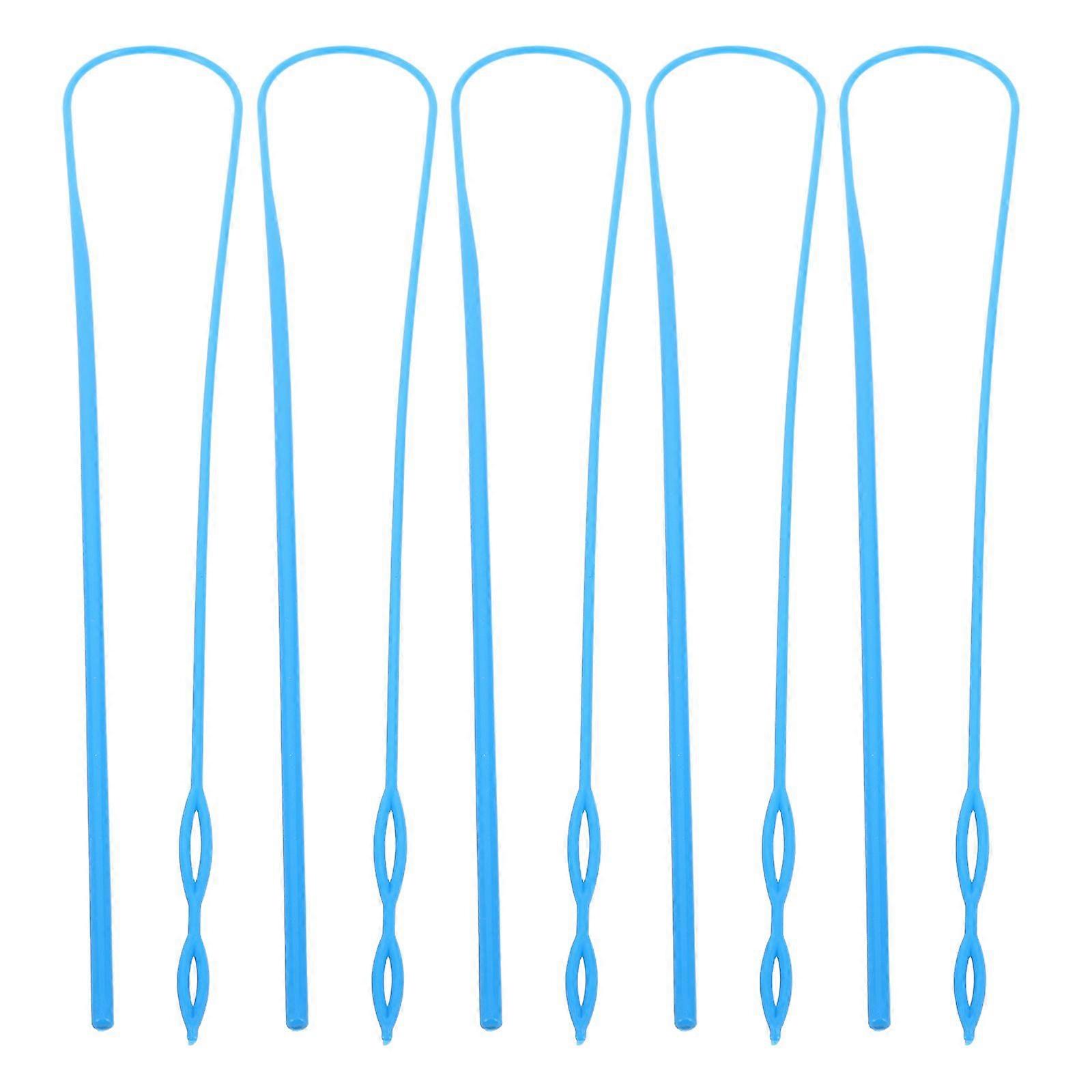 5pcs Drawstring Threader Tool - Loop Turner Sewing Tool for Easy Hoodie Jacket and Pants Threading - Quick Threader for Drawstrings and Cords Blue