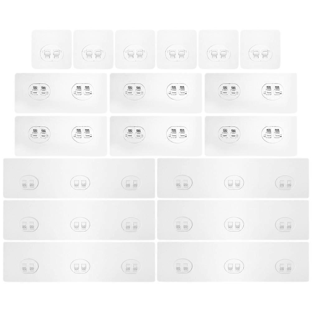 Wall Hooks for Hanging Support Shelf Brackets Adhesive 36Pcs Plastic