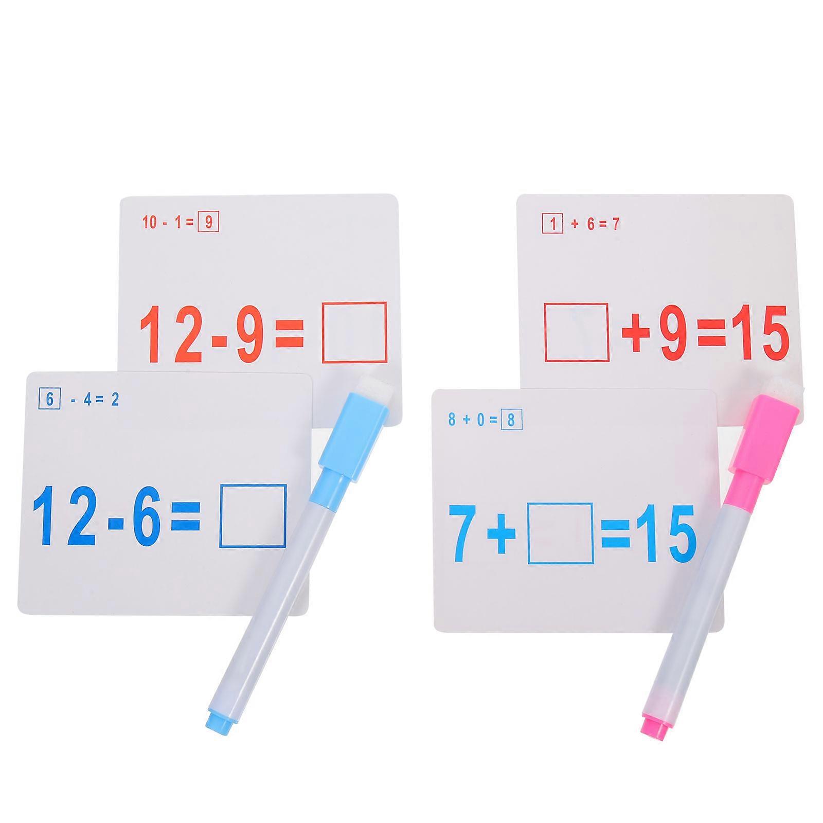 Erasable Math Cards Arithmetic Flash Cards for Learning 2Sets Paper Material